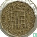 Royaume-Uni 3 pence 1957 - Image 1