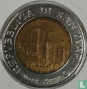 San Marino 500 lire 1993 "Growth from a tree stump" - Image 2