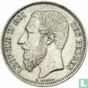 België 2 francs 1867 (met kruis op kroon) - Afbeelding 2