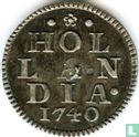 Holland 1 duit 1740 (silver) - Image 1