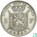 België 2 francs 1867 (met kruis op kroon) - Afbeelding 1