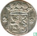 Holland 2 stuiver 1750 (zilver) - Afbeelding 2