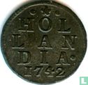 Hollande 1 duit 1742 (cuivre) - Image 1