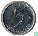 France 5 centimes 1961 - Image 1