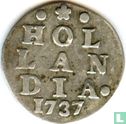 Hollande 2 stuiver 1737 (argent - type 1) - Image 1
