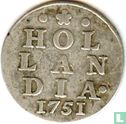 Hollande 2 stuiver 1751 (argent) - Image 1