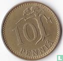Finlande 10 penniä 1965 - Image 2