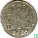 Holland 2 stuiver 1716 - Afbeelding 1