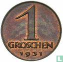 Autriche 1 groschen 1931 - Image 1