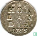 Hollande 2 stuiver 1755 (argent) - Image 1