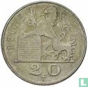 Belgium 20 francs 1954 (NLD) - Image 2