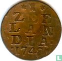 Zélande 1 duit 1748 - Image 1