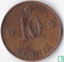 Finlande 10 penniä 1939 "Double ligne sous le ventre" - Image 2