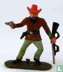 Cowboy mit Gewehr und Revolver (grün) - Bild 1