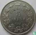 Belgique 5 francs 1931 (NLD - position A) - Image 1
