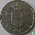 Denemarken 1 krone 1977 - Afbeelding 1
