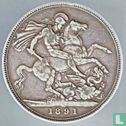 United Kingdom 1 crown 1891 - Image 1
