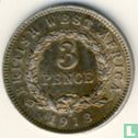 Afrique de l’Ouest britannique 3 pence 1913 (H) - Image 1