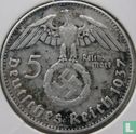 Empire allemand 5 reichsmark 1937 (J) - Image 1