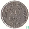 Montenegro 20 para 1906 - Image 1