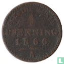 Pruisen 1 pfennig 1866  - Afbeelding 1