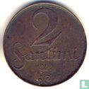 Letland 2 santimi 1922 (met muntteken) - Afbeelding 1