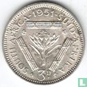 Afrique du Sud 3 pence 1951 - Image 1