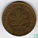Duitsland 10 pfennig 1980 (D) - Afbeelding 1