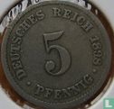 Duitse Rijk 5 pfennig 1898 (J) - Afbeelding 1