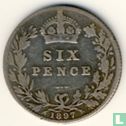 United Kingdom 6 pence 1897 - Image 1