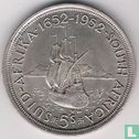 Zuid-Afrika 5 shillings 1952 "300th anniversary Founding of Capetown" - Afbeelding 1