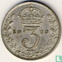 Verenigd Koninkrijk 3 pence 1920 (Ag 925‰) - Afbeelding 1