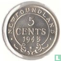 Neufundland 5 Cent 1945 - Bild 1