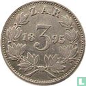 Afrique du Sud 3 pence 1895 - Image 1