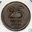 Schweden 25 Erz 1950 (große TS) - Bild 1