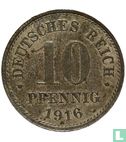 Empire allemand 10 pfennig 1916 (E) - Image 1