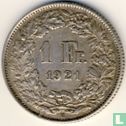 Zwitserland 1 franc 1921 - Afbeelding 1