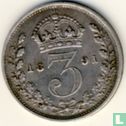 Royaume-Uni 3 pence 1891 - Image 1