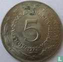 Yugoslavia 5 dinara 1975 - Image 1
