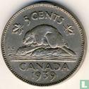 Canada 5 cents 1939 - Afbeelding 1