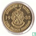 Guinée 5 francs 1985 - Image 1