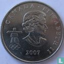 Canada 25 cents 2007 (kleurloos) "Vancouver 2010 Winter Olympics - Ice hockey" - Afbeelding 1