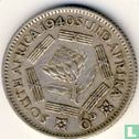 Afrique du Sud 6 pence 1940 - Image 1