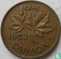 Canada 1 cent 1953 (without shoulder strap) - Image 1