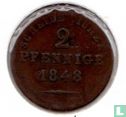 Birkenfeld 2 pfennige 1848 - Afbeelding 1