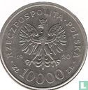 Pologne 10000 zlotych 1990 "10 years of Solidarnosc" - Image 1