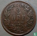 Suède 2 öre 1858 - Image 1