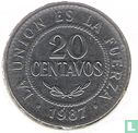 Bolivia 20 centavos 1987 - Afbeelding 1
