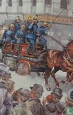 Brandweerwagen met paarden en brandweermannen Wandbord - Bild 3