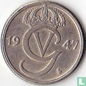 Zweden 25 öre 1947 (nikkel-brons) - Afbeelding 1